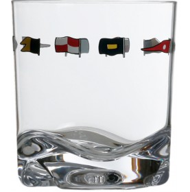 6 verres à eau avec liseré drapeaux