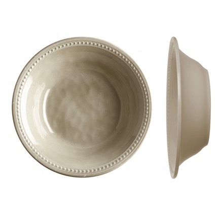 6 assiettes creuses perlées effet terre cuite couleur sable - "HARMONY" 6 assiettes creuses perlées effet terre cuite couleur sable - "HARMONY"