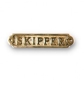 Plaque décorative en laiton "SKIPPER"