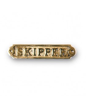 Plaque décorative en laiton "SKIPPER"