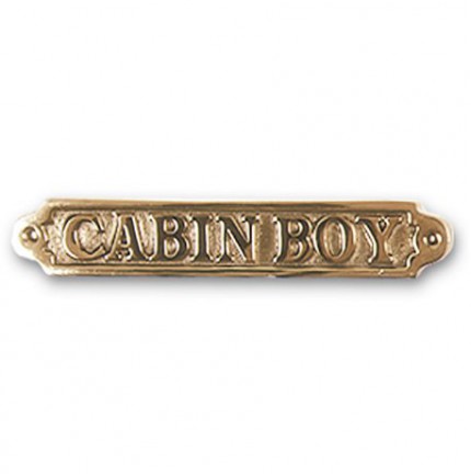 Plaque décorative en laiton "CABIN BOY"