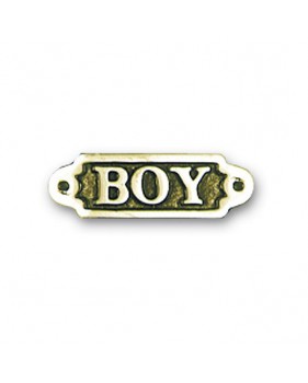 Plaque décorative en laiton "BOY"