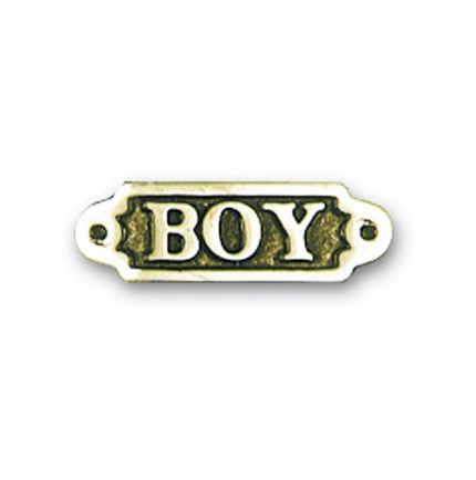 Plaque décorative en laiton "BOY"