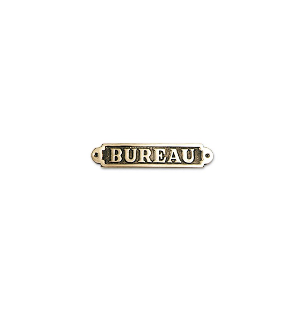 Plaque décorative en laiton " BUREAU "