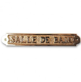 Plaque décorative en laiton " SALLE DE BAIN  "