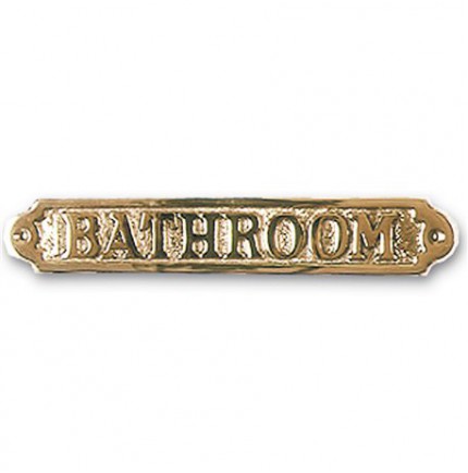 Plaque décorative en laiton "BATHROOM"