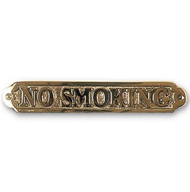 Plaque décorative en laiton " NO SMOKING "