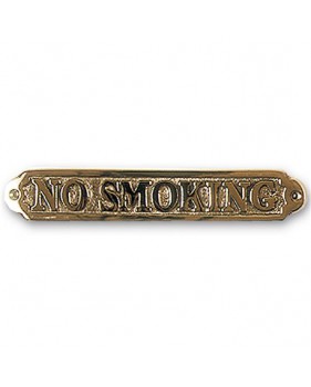Plaque décorative en laiton "NO SMOKING"