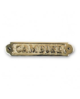 Plaque décorative en laiton "CAMBUSE"