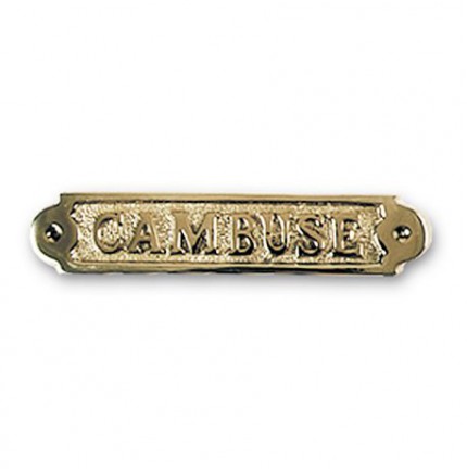 Plaque décorative en laiton "CAMBUSE"