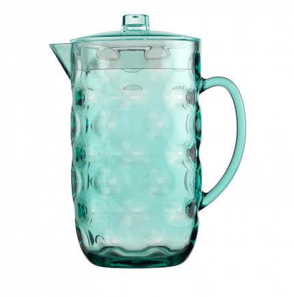 Grand pichet à eau transparent turquoise Grand pichet à eau transparent turquoise
