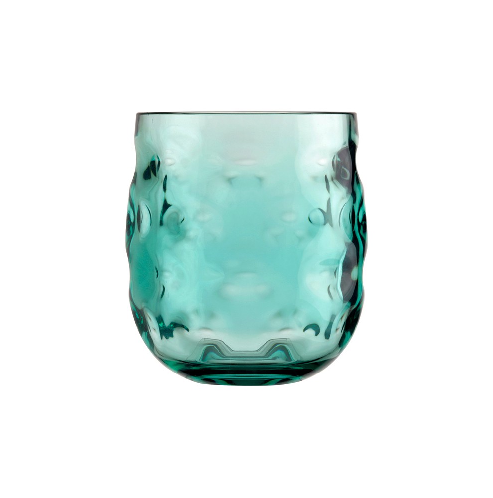verres à eau turquoise aspect ondulé en mélamine