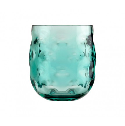 verres à eau turquoise aspect ondulé en mélamine