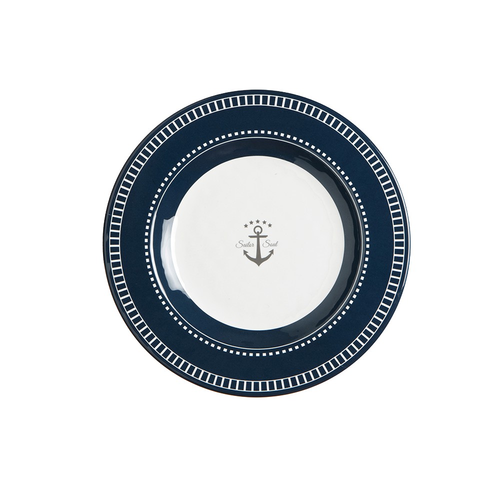 Service de 6 assiettes carrées - Marineshop : décoration marine