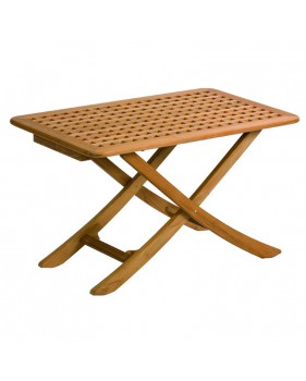 Table pliante en teck 3 positions dim 100 x 60 cm