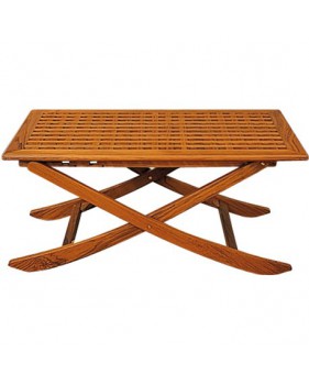 Table pliante en teck 3 positions 110 x 70 cm
