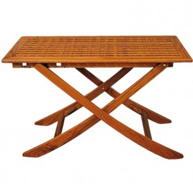 Table pliante en teck 3 positions 110 x 70 cm