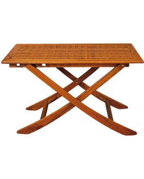 Table pliante en teck 3 positions dim 125 x 80 cm