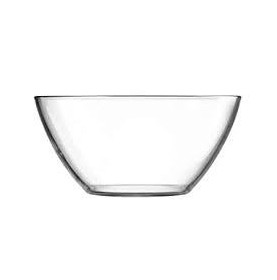 Saladier en verre trempé transparent Ø 20 cm