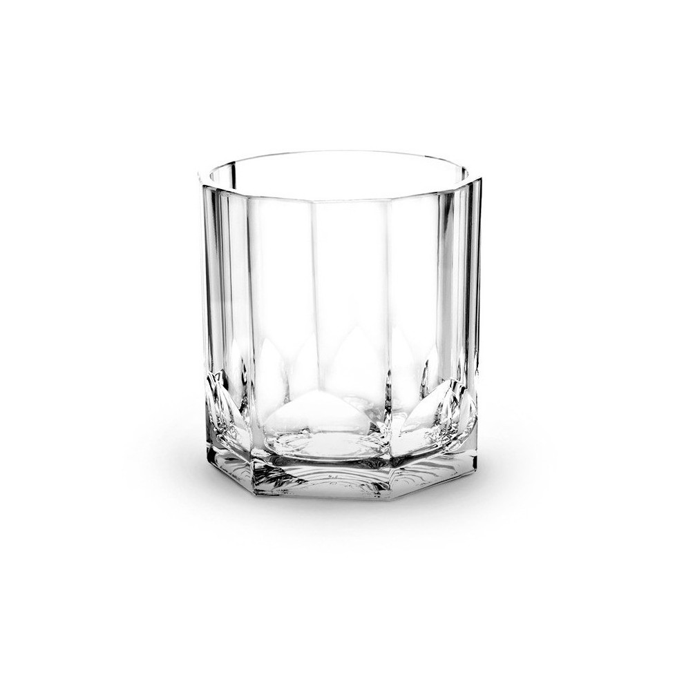 Verre à Whisky transparent à cannelures en tritan de 35 cl