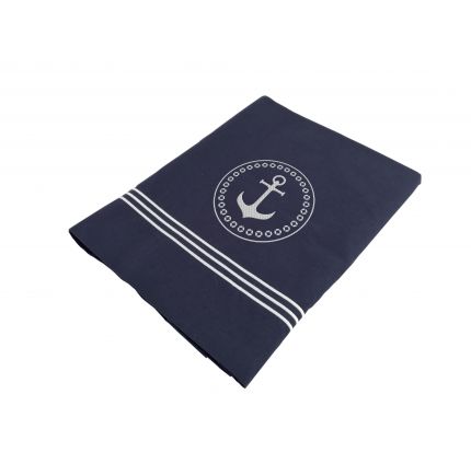 Drap + 2 taies d'oreiller bleus pour lit 2 personnes Drap + 2 taies d'oreiller bleus pour lit 2 personnes