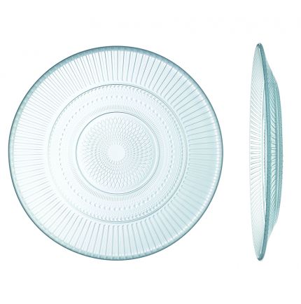 Assiette plate en verre trempé haute résistance Ø 19cm Assiette plate en verre trempé haute résistance Ø 19cm