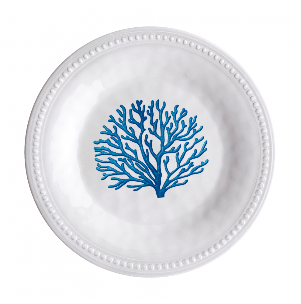 Assiette à Dessert Mélamine Marine Business - 20 Cm, Bleu Marine/blanc - Incassable, Lavable Lave-vaisselle