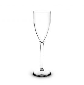1 flûte à champagne transparente en mélamine 20 cm