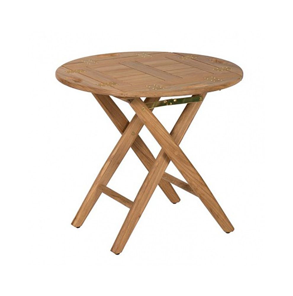 Table pliante ovale 60x53 cm en teck huilé