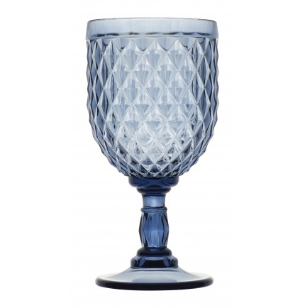 6 verres à vin de couleur bleu - style "Graphique" 6 verres à vin de couleur bleu - style "Graphique"