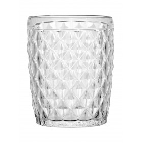 6 verres à eau transparents - style "Diamant"
