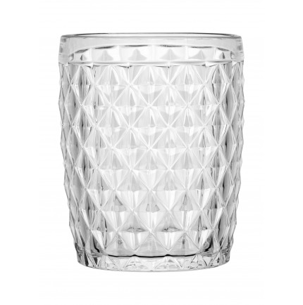 6 verres à eau transparents - style "Diamant"