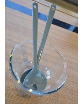 Saladier en verre trempé transparent Ø 18 cm