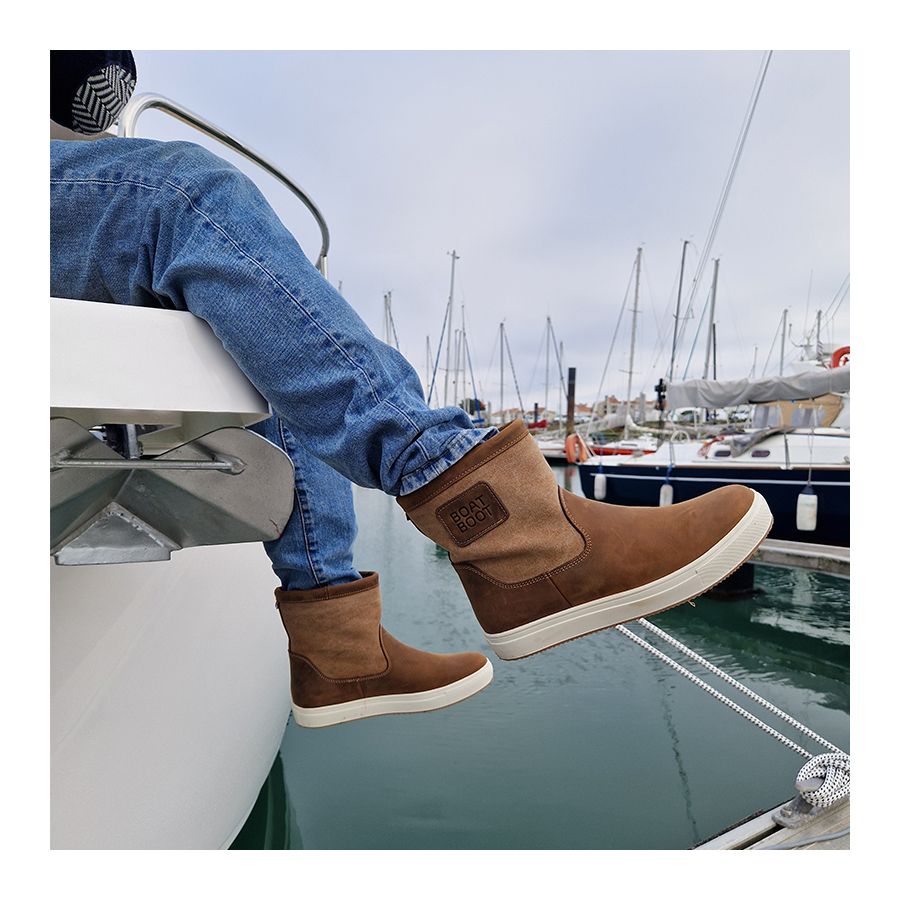 Bottes basses marron Boat Boot – Style et confort pour la mer et la ville