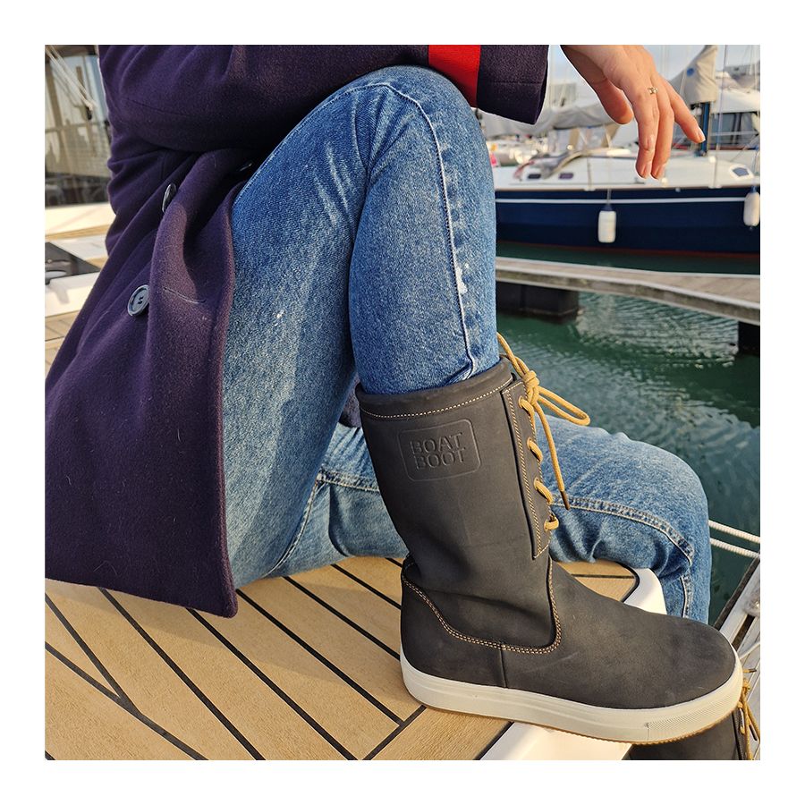 Bottes de navigation bleu marine à lacets Boat Boot – Élégance et performance