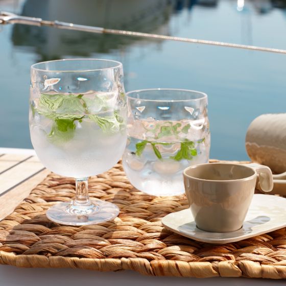 Service de 6 verres à eau transparents et incassables